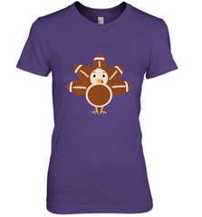 Funny Football Turkey Fall Thanksgiving Football Women's Premium T-Shirt Women's Premium T-Shirt - FordPhuMy