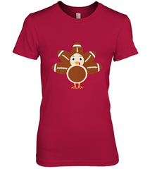 Funny Football Turkey Fall Thanksgiving Football Women's Premium T-Shirt Women's Premium T-Shirt - FordPhuMy