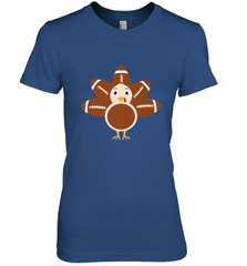 Funny Football Turkey Fall Thanksgiving Football Women's Premium T-Shirt Women's Premium T-Shirt - FordPhuMy