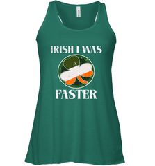 Irish I Was Faster Funny Running St Patricks Day Women's Racerback Tank Women's Racerback Tank - FordPhuMy