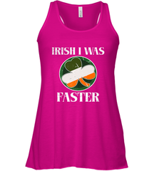 Irish I Was Faster Funny Running St Patricks Day Women's Racerback Tank Women's Racerback Tank - FordPhuMy