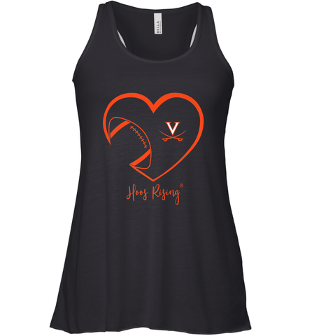 Virginia Cavaliers Football Inside Heart  Team Women's Racerback Tank Women's Racerback Tank / Black / XS Women's Racerback Tank - FordPhuMy