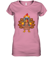 Cool Turkey Football Feathers Funny Thanksgiving Sports Gift Women's V-Neck T-Shirt Women's V-Neck T-Shirt - FordPhuMy
