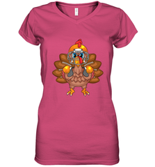 Cool Turkey Football Feathers Funny Thanksgiving Sports Gift Women's V-Neck T-Shirt Women's V-Neck T-Shirt - FordPhuMy
