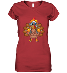 Cool Turkey Football Feathers Funny Thanksgiving Sports Gift Women's V-Neck T-Shirt Women's V-Neck T-Shirt - FordPhuMy