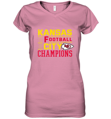 Kansas City Football Champions Vintage KC Distressed Gift Women's V-Neck T-Shirt Women's V-Neck T-Shirt - FordPhuMy