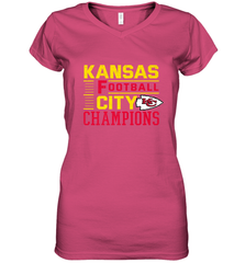 Kansas City Football Champions Vintage KC Distressed Gift Women's V-Neck T-Shirt Women's V-Neck T-Shirt - FordPhuMy