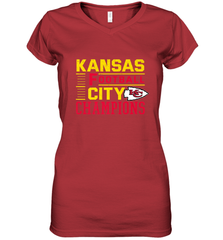 Kansas City Football Champions Vintage KC Distressed Gift Women's V-Neck T-Shirt Women's V-Neck T-Shirt - FordPhuMy