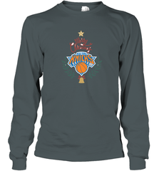 NBA New York Knicks Logo merry Christmas gilf Long Sleeve T-Shirt Long Sleeve T-Shirt - FordPhuMy
