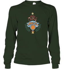 NBA New York Knicks Logo merry Christmas gilf Long Sleeve T-Shirt Long Sleeve T-Shirt - FordPhuMy