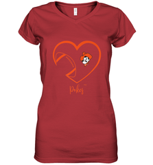 Oklahoma State Cowboys Football Inside Heart  Team Women's V-Neck T-Shirt Women's V-Neck T-Shirt - FordPhuMy