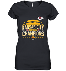 Kansas City Football _ The City Of Champions LIV Women's V-Neck T-Shirt Women's V-Neck T-Shirt - FordPhuMy
