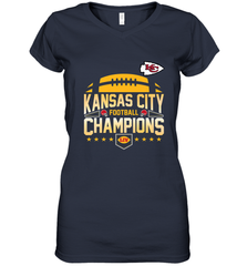 Kansas City Football _ The City Of Champions LIV Women's V-Neck T-Shirt Women's V-Neck T-Shirt - FordPhuMy