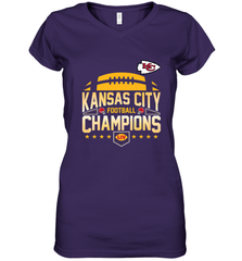 Kansas City Football _ The City Of Champions LIV Women's V-Neck T-Shirt Women's V-Neck T-Shirt - FordPhuMy