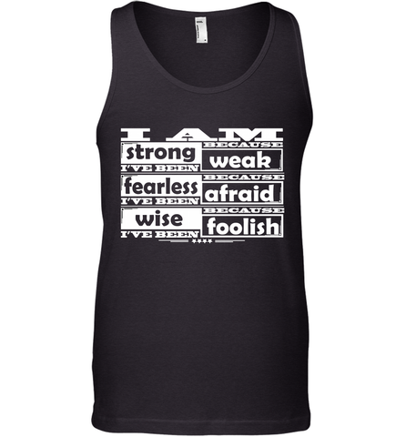 I am strong, fearless wise Best Novelty Gift Wing Inspirational Quote Men's Tank Top Men's Tank Top / Black / XS Men's Tank Top - FordPhuMy