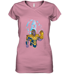 Marvel Avengers Endgame Cartoon Thanos Gauntlet Women's V-Neck T-Shirt Women's V-Neck T-Shirt - FordPhuMy