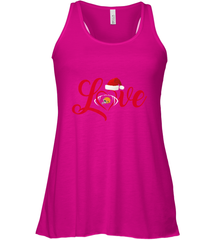 NFL Cleveland Browns Logo Christmas Santa Hat Love Heart Football Team Women's Racerback Tank Women's Racerback Tank - FordPhuMy