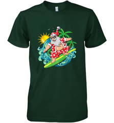 Christmas in July Santa Claus Hawaiian Surfing Gift Surf Men's Premium T-Shirt Men's Premium T-Shirt - FordPhuMy