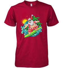 Christmas in July Santa Claus Hawaiian Surfing Gift Surf Men's Premium T-Shirt Men's Premium T-Shirt - FordPhuMy