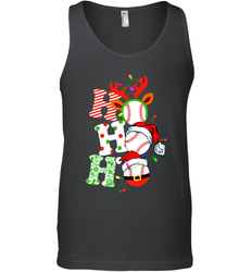 HO HO HO Baseball Santa Hat Christmas Men's Tank Top