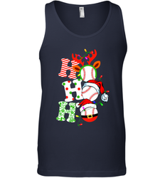 HO HO HO Baseball Santa Hat Christmas Men's Tank Top