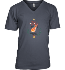 NBA Miami Heat Logo merry Christmas gilf Men's V-Neck Men's V-Neck - FordPhuMy