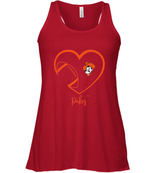 Oklahoma State Cowboys Football Inside Heart  Team Women's Racerback Tank