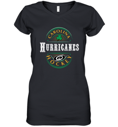 Carolina Hurricanes Fanatics St. Patrick's Day Forever Lucky Women's V-Neck T-Shirt