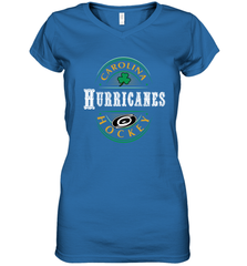 Carolina Hurricanes Fanatics St. Patrick's Day Forever Lucky Women's V-Neck T-Shirt Women's V-Neck T-Shirt - FordPhuMy