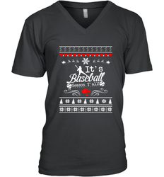 It's Baseball Season Ugly Sweater Christmas 2019 Men's V-Neck