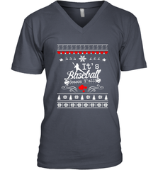 It's Baseball Season Ugly Sweater Christmas 2019 Men's V-Neck Men's V-Neck - FordPhuMy