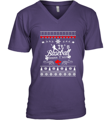 It's Baseball Season Ugly Sweater Christmas 2019 Men's V-Neck Men's V-Neck - FordPhuMy