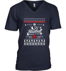 It's Baseball Season Ugly Sweater Christmas 2019 Men's V-Neck Men's V-Neck - FordPhuMy