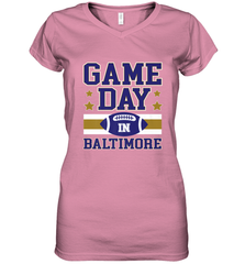 NFL Baltimore MD. Game Day Football Home Team Women's V-Neck T-Shirt Women's V-Neck T-Shirt - FordPhuMy