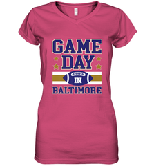 NFL Baltimore MD. Game Day Football Home Team Women's V-Neck T-Shirt Women's V-Neck T-Shirt - FordPhuMy