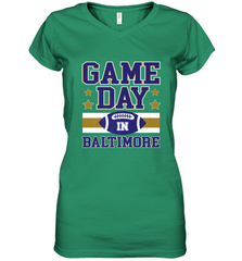 NFL Baltimore MD. Game Day Football Home Team Women's V-Neck T-Shirt Women's V-Neck T-Shirt - FordPhuMy