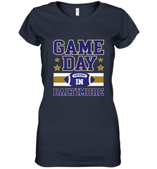 NFL Baltimore MD. Game Day Football Home Team Women's V-Neck T-Shirt Women's V-Neck T-Shirt - FordPhuMy