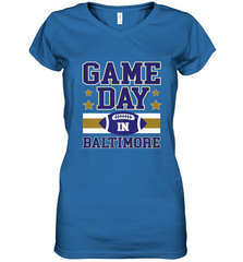 NFL Baltimore MD. Game Day Football Home Team Women's V-Neck T-Shirt Women's V-Neck T-Shirt - FordPhuMy