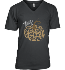 Mens Womens Thankful Pumpkin Fall Leopard Print Men's V-Neck Men's V-Neck - FordPhuMy
