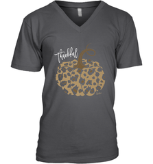 Mens Womens Thankful Pumpkin Fall Leopard Print Men's V-Neck Men's V-Neck - FordPhuMy