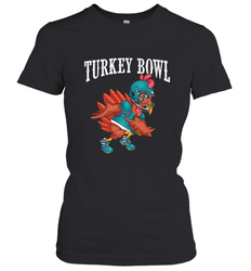 Cool Turkey Bowl _ Funny Thanksgiving Football Player Women's T-Shirt