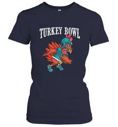 Cool Turkey Bowl _ Funny Thanksgiving Football Player Women's T-Shirt