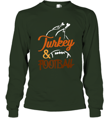 Turkey And Football Thanksgiving Day Football Fan Holiday Long Sleeve T-Shirt Long Sleeve T-Shirt - FordPhuMy