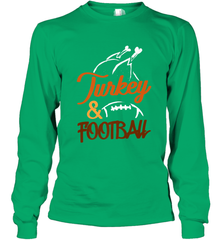 Turkey And Football Thanksgiving Day Football Fan Holiday Long Sleeve T-Shirt Long Sleeve T-Shirt - FordPhuMy