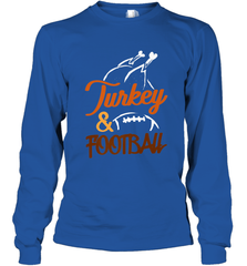 Turkey And Football Thanksgiving Day Football Fan Holiday Long Sleeve T-Shirt Long Sleeve T-Shirt - FordPhuMy