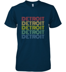 Vintage 1980s Style Detroit Michigan Men's Premium T-Shirt Men's Premium T-Shirt - FordPhuMy