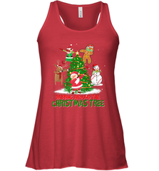 Dabbing Around Christmas Tree Baseball Snowman Santa Women's Racerback Tank Women's Racerback Tank - FordPhuMy