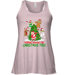 Dabbing Around Christmas Tree Baseball Snowman Santa Women's Racerback Tank Women's Racerback Tank - FordPhuMy