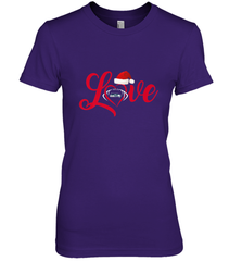 NFL Seattle Seahawks Logo Christmas Santa Hat Love Heart Football Team Women's Premium T-Shirt Women's Premium T-Shirt - FordPhuMy