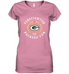 Green Bay Packers NFL Pro Line Green Firefighter Women's V-Neck T-Shirt Women's V-Neck T-Shirt - FordPhuMy